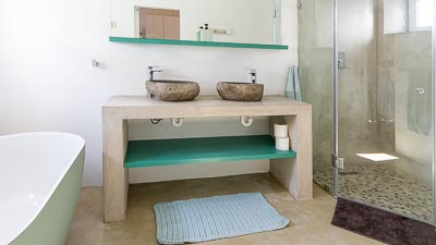 main bathroom, bath and shower